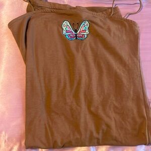 Brown butterfly dress